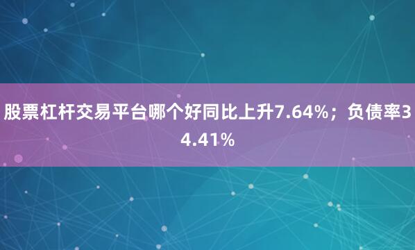 股票杠杆交易平台哪个好同比上升7.64%；负债率34.41%